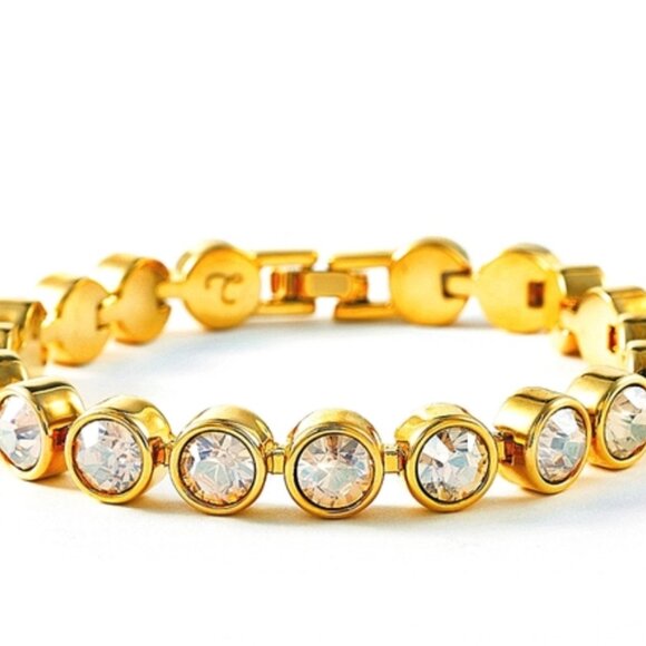 Touchstone Crystal by Swarovski golden ice bracelet - Picture 2 of 2